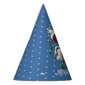 Funny Snowman Merry Christmas Surprise Cartoon パーティーハット (左)