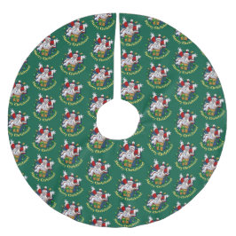 Funny Snowman Merry Christmas Surprise Cartoon ブラッシュドポリエステルツリースカート