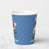 Funny Snowman Merry Christmas Surprise Cartoon 紙コップ (左)