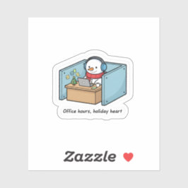Funny Snowman Office Sticker – Holiday Work Vibes シール