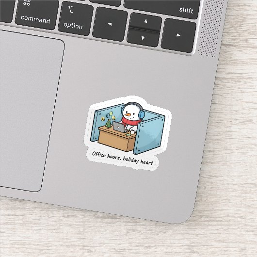 Funny Snowman Office Sticker – Holiday Work Vibes シール (詳細)