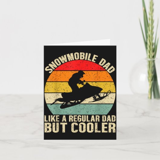 Funny Snowmobile Dad Like A Regular But Cooler Win カード (正面)