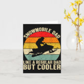 Funny Snowmobile Dad Like A Regular But Cooler Win カード (黄色い花)