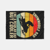 Funny Snowmobile Dad Like A Regular But Cooler Win フリースブランケット (正面(横))