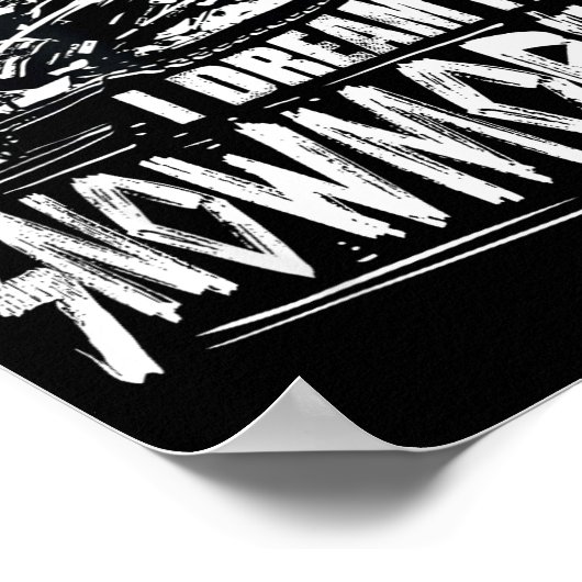 Funny Snowmobile Dream Snowmobile Driving  ポスター (角)