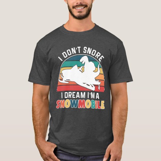 Funny Snowmobile Snowmobiling Winter Sports friend Tシャツ (正面)