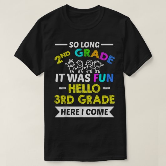 Funny So Long 2nd Grade Hello 3rd Grade  Meme Stud Tシャツ (デザイン正面)
