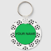 Funny Soccer Ball Pattern キーホルダー (正面)