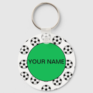 Funny Soccer Ball Pattern キーホルダー