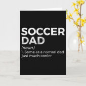 Funny Soccer Dad Definition カード (黄色い花)