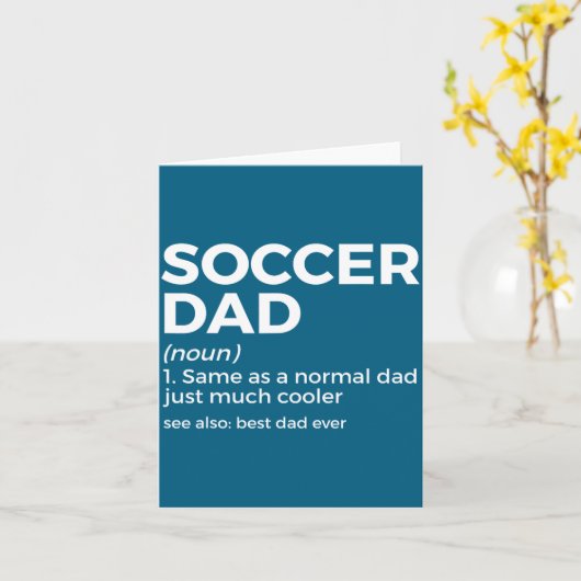 Funny Soccer Dad Definition For Mens Soccer Playe カード (黄色い花)