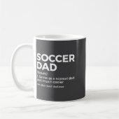 Funny Soccer Dad Definition For Mens Soccer Playe  コーヒーマグカップ (左)