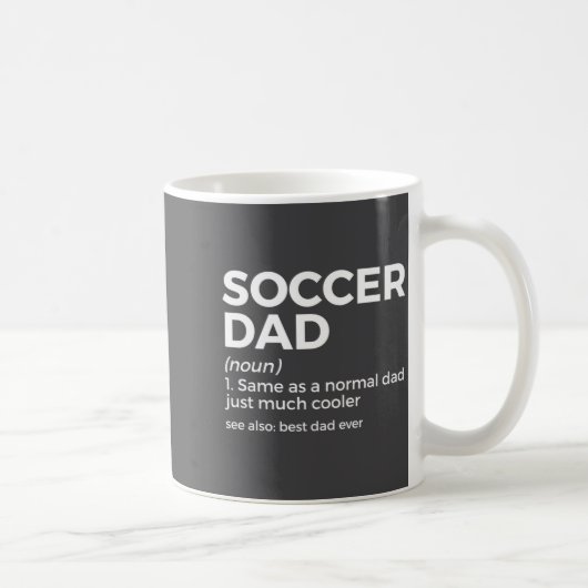 Funny Soccer Dad Definition For Mens Soccer Playe  コーヒーマグカップ (右)