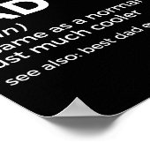 Funny Soccer Dad Definition For Mens Soccer Playe  ポスター (角)