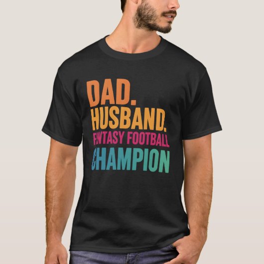 Funny Soccer Dad, Husband, Fantasy Football Champ Tシャツ (正面)