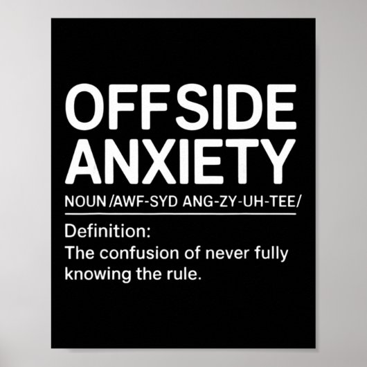 Funny Soccer Definition Soccer Player Coach Offsid ポスター (正面)