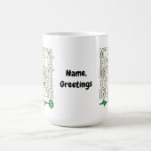 Funny Soccer Fan Mental Health Heartbeat Graphic  コーヒーマグカップ (中央)