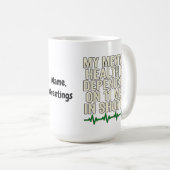 Funny Soccer Fan Mental Health Heartbeat Graphic  コーヒーマグカップ (正面右)