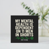 Funny Soccer Fan Mental Health Heartbeat Graphic  招待状 (スタンド正面)