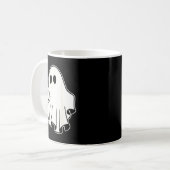 Funny Soccer Ghost Playing Soccer Lovers Halloween コーヒーマグカップ (正面左)