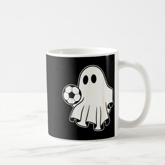 Funny Soccer Ghost Playing Soccer Lovers Halloween コーヒーマグカップ (右)