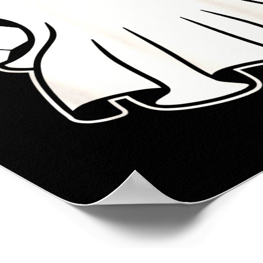 Funny Soccer Ghost Playing Soccer Lovers Halloween ポスター (角)