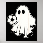 Funny Soccer Ghost Playing Soccer Lovers Halloween ポスター (正面)