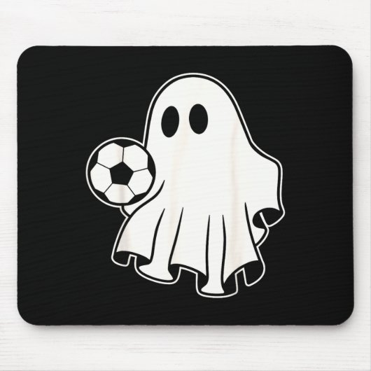 Funny Soccer Ghost Playing Soccer Lovers Halloween マウスパッド (正面)