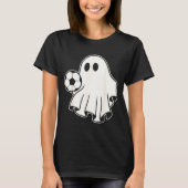 Funny Soccer Ghost Playing Soccer Lovers Halloween Tシャツ (正面)
