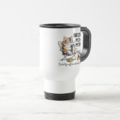 Funny Soccer Mom Cat Mug - Caffeine and Sideline C トラベルマグ (正面右)