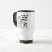 Funny Soccer Mom Cat Mug - Caffeine and Sideline C トラベルマグ (正面左)
