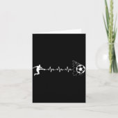 Funny Soccer Player Heart Pulse Graphic Srt Footba カード (正面)