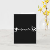 Funny Soccer Player Heart Pulse Graphic Srt Footba カード (黄色い花)