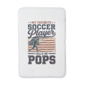 Funny Soccer Pops Vintage Engraving Shirt Design_1 バスマット (正面縦)