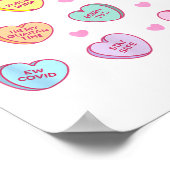 Funny Social Distance Valentine Candy Conversation ポスター (角)