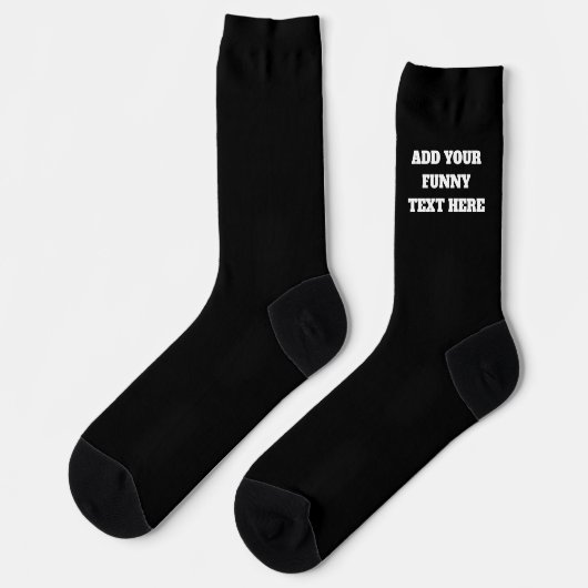 Funny socks with personalized text on the sides ソックス (左)