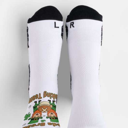 Funny Soda Bread Baking Team Irish Kitchen Rustic  ソックス (上部)