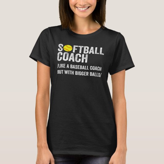 Funny Softball Coach Definition Dad & Mom Baseball Tシャツ (正面)