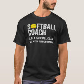 Funny Softball Coach Definition Dad & Mom Baseball Tシャツ (正面)