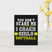 Funny Softball Coach You Don't E Me I Coach Girls カード (黄色い花)