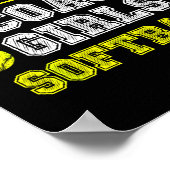 Funny Softball Coach You Don't E Me I Coach Girls  ポスター (角)