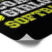 Funny Softball Coach You Don't E Me I Coach Girls  ポスター (角)