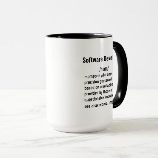 Funny Software Developer Definition gifts  マグカップ (正面右)