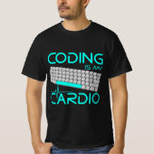 Funny Software Engineer Gift - Coding Is My Cardio Tシャツ (正面)