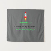 Funny Software Engineer Shipping It タペストリー (正面(横))