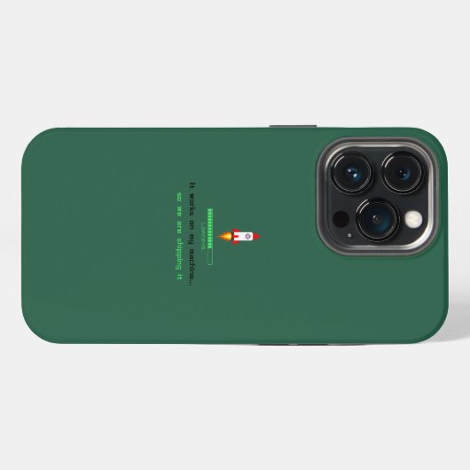 Funny Software Engineer Shipping It iPhoneケース (裏面横)