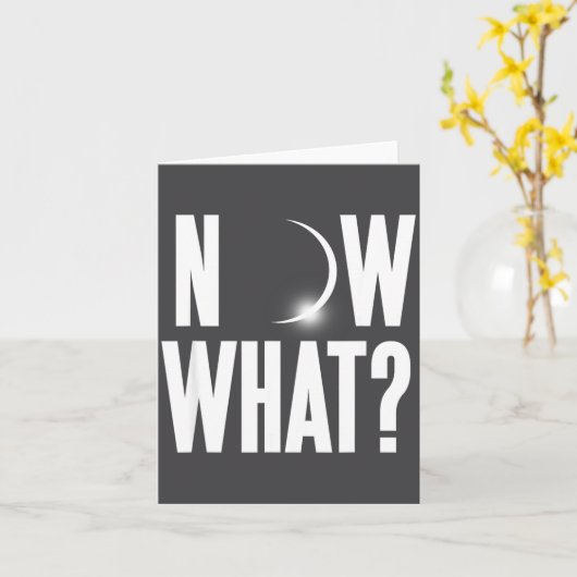 Funny Solar Eclipse August 2017 カード (黄色い花)