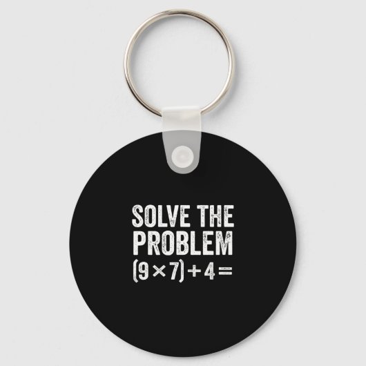Funny Solve The Problem 67 Meme Six Seven キーホルダー (正面)