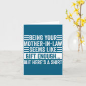 Funny Son In Law Sarcastic Humor Quote From Mother カード (黄色い花)