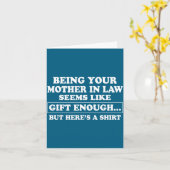 Funny Son In Law Sarcastic Humor Quote From Mother カード (黄色い花)